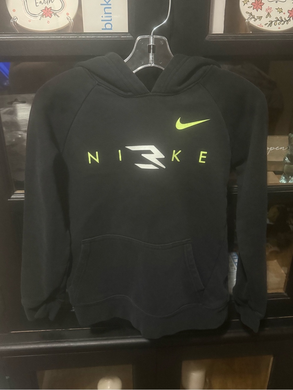 Boys Black Nike Hoodie - size small